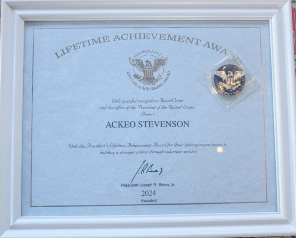 Ackeo Stevenson, aka K-Swab, Receives Presidential Lifetime Achievement Award