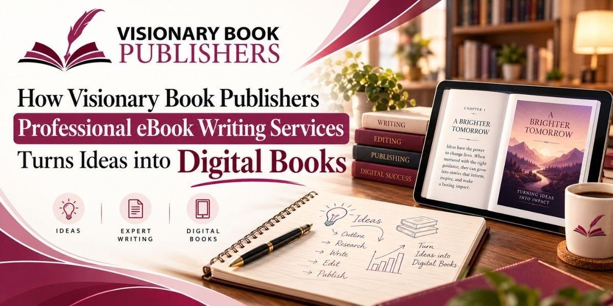 How Visionary Book Publishers' Professional eBook Writing Services Turn Ideas into Digital Books